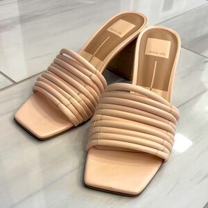 Dolce Vita Cream Quilted Mules